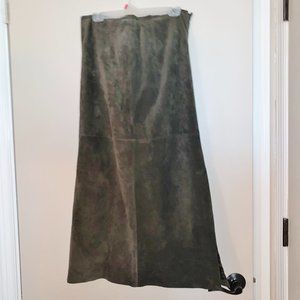 Suede Skirt, Dark Moss Green - St. John's Bay